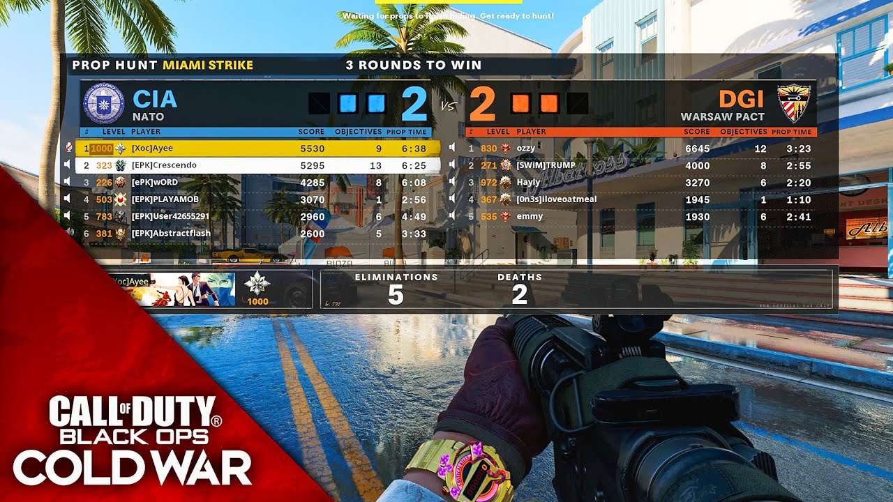 Black Ops Cold War: Prop Hunt | Miami Strike | 3 - 2