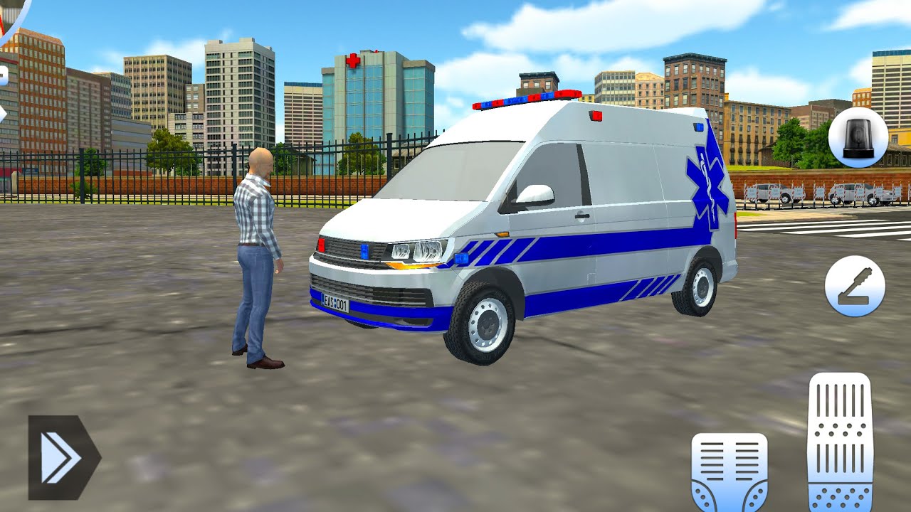 Rooftop First Aid VAN Truck 2021 - Roof Jumping Ambulance Driver Simulator - Android Gameplay #2