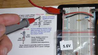 Zener Diode Explained And Multimeter Measured 5V6 By Electronzap