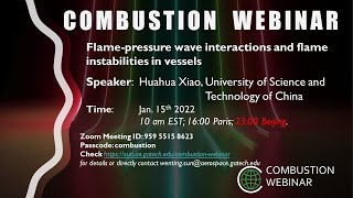 Flame-pressure wave interactions and flame instabilities in vessels