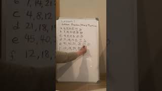 Saxon Math Lesson 1 Lesson Practice