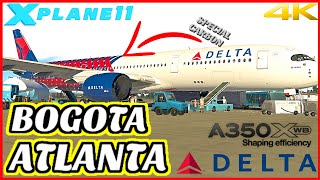 CARBON SPECIAL DELTA Airlines A350 900WXB Bogota to Atlanta X Plane 11 2020
