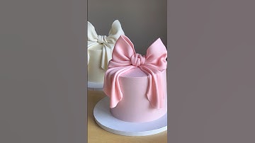 Fondant Bow Cake #cakedecorating