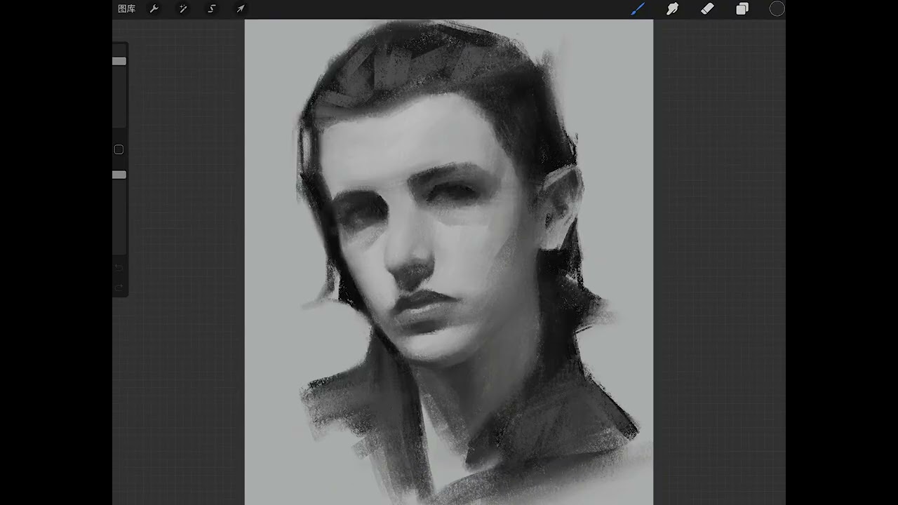【iPad素描】新手入门绘画步骤讲解//参考图-Joseph Hatton#厚涂 #procreate绘画 #绘画过程