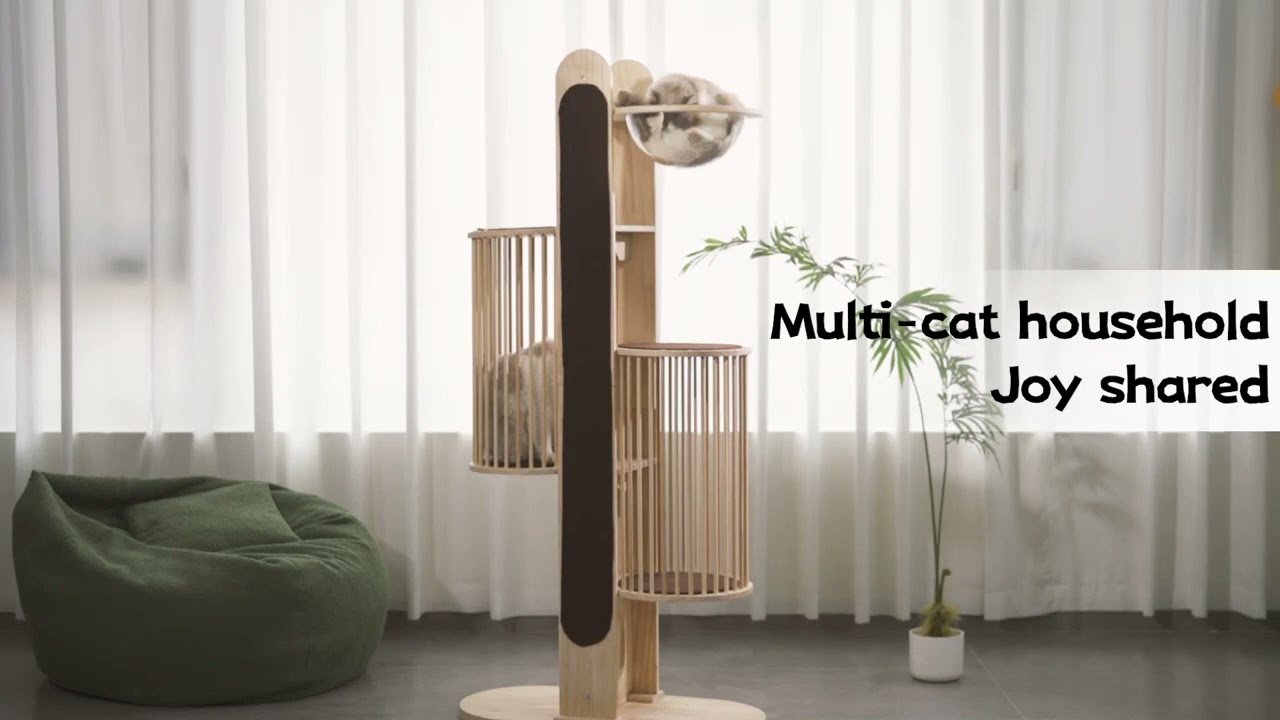 Mewzoom Okra Modern Cat Tower