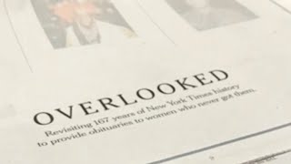 New York Times publishes obituaries for "overlooked" women
