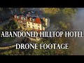 Abandoned hilltop hotel harpers ferry wv sunrise drone footage