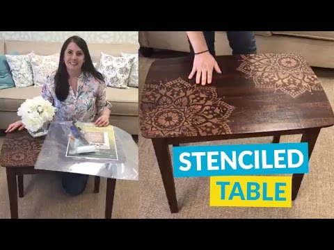 Stenciled Nesting Tables - Stenciled Nesting Tables