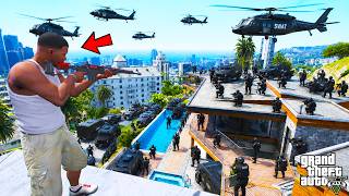 The SWAT Raided Franklin's House in GTA 5 | SHINCHAN and CHOP