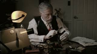 1930s FBI CSI investigation: ASMR examining evidence, fingerprints, photos taken from a crime scene. screenshot 3