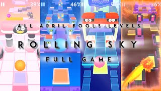 ⏾ Rolling Sky  |  All April Fools Levels - Full Game ⏾