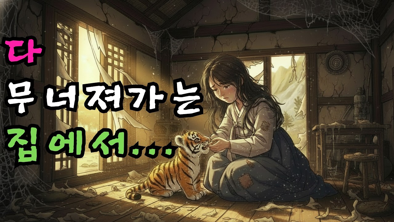 누명 쓰고 다 쓰러져가는 폐가로 쫓겨난 소녀, 호랑이 새끼 돌보며 얻은 인생 역전 | 민담·야담·권선징악
