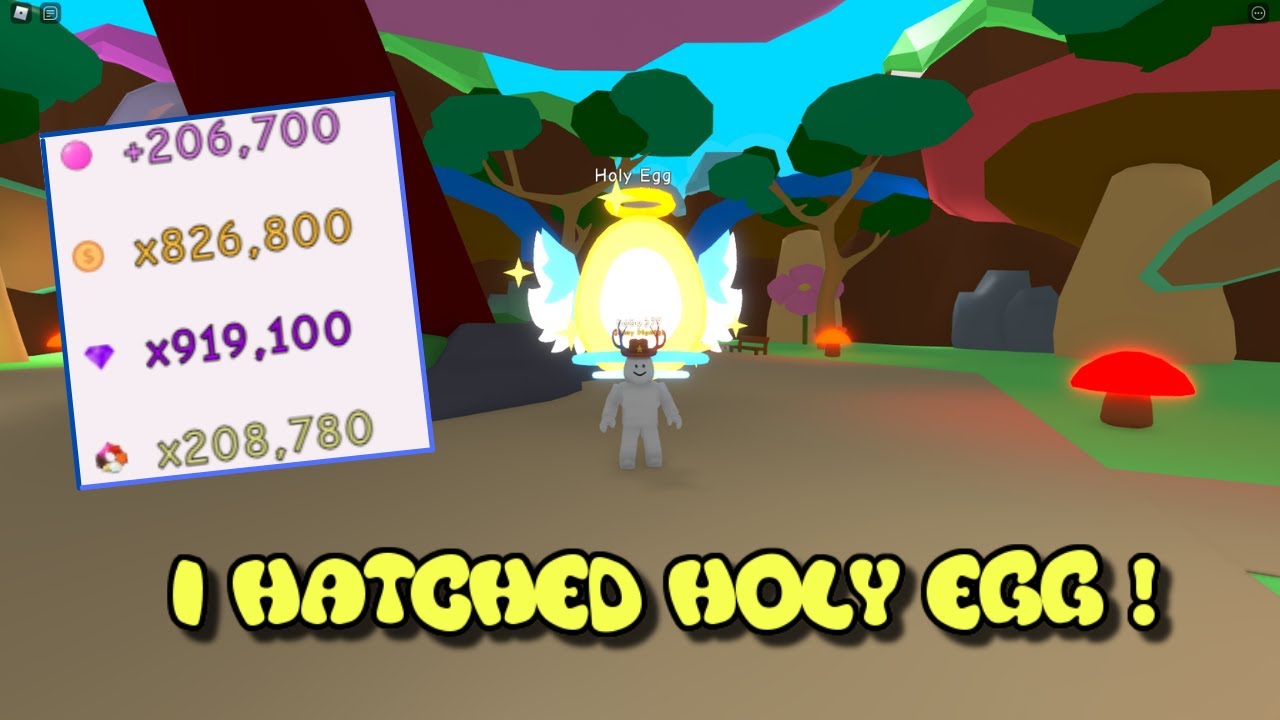 😳I *HATCHED* HOLY EGG😳 BUBBLE GUM SIMULATOR YouTube