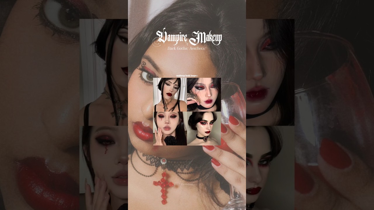 Vampire Gothic Glam🩸🕯️| Halloween vampire makeup 