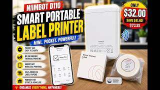 Niimbot D110 Portable Label Printer | Mini Thermal Sticker Maker for Home &amp; Office