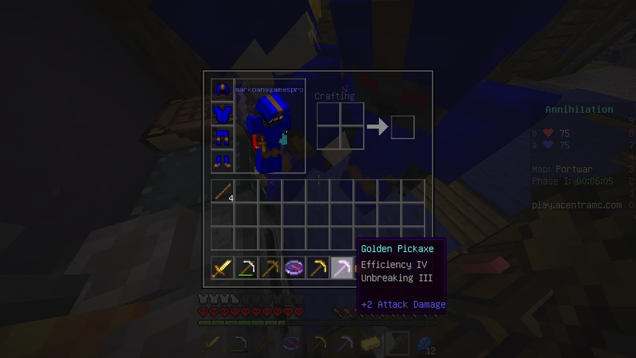 Minecraft Annihilation invis rushing AcentraMC