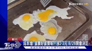 成本增! 蛋農盼蛋價每斤漲2-3元 8/26開會決定｜TVBS新聞 @TVBSNEWS01