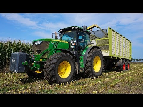 Mais oogst 2018 van start met John Deere 8200i Wieringa Bedum.