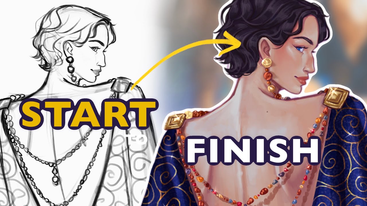 How I Create Digital Art | Full Procreate Art Process✏️✨