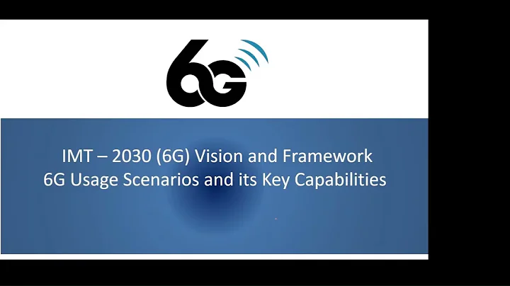 6G -IMT 2030 (Framework , Usage Scenarios, Radio Capabilities , Spectrum and possible architecture)