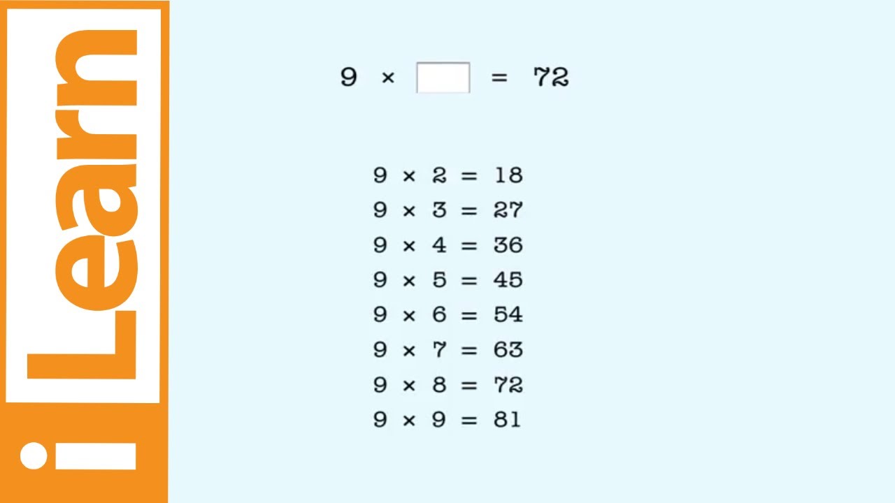 Missing Factor with 9 - Fast And Easy Math Learning Videos - YouTube