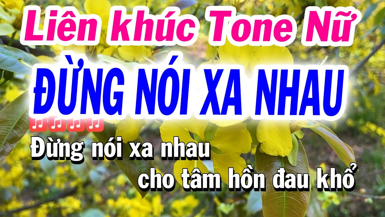 Karaoke Liên Khúc TONE NỮ - Đừng Nói Xa Nhau - Bội Bạc | Tuyết Nhi