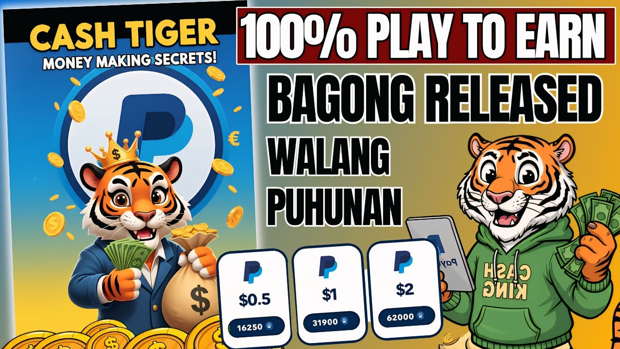 Wow! BAGONG APP | CASHTIGER_100% FREE TO PLAY AND EARN FREE PAYPAL | No investment