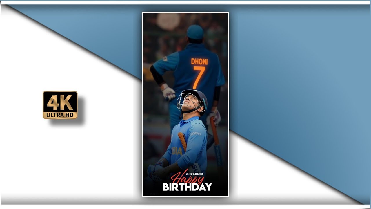 Ms Dhoni Birthday Special Status Video | MSD Birthday 4k Full Screen Status | Ms Dhoni Status