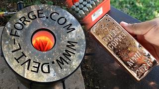 Making a 5 Pound Copper Ingot Using The Devil-Forge