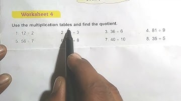 Dav Public School Class 3 Math Unit  5 Worksheet 4 || Division || @madhubanclasses