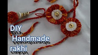 मोली और चावल से बनाये सूंदर राखी/DIY handmade designer rakhi by JYOTI CREATION