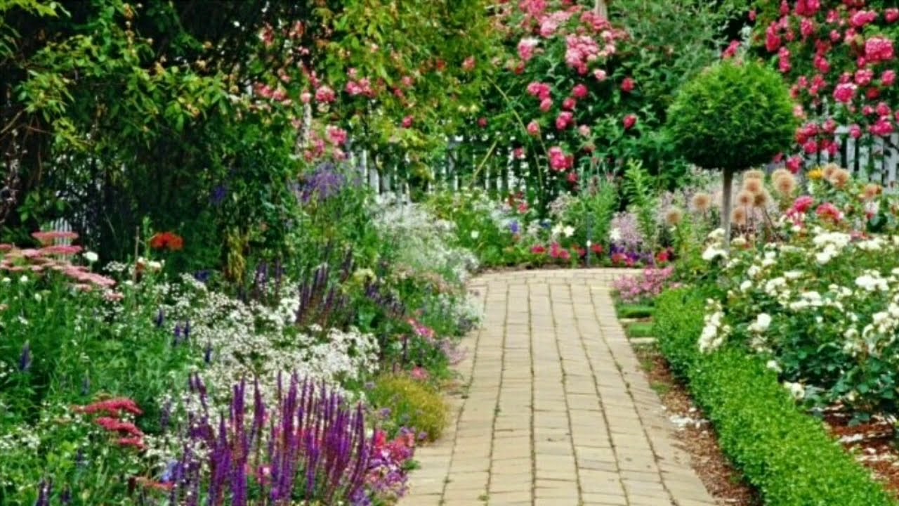 Foto gambar pemandangan taman bunga~Musik penyegar pikiran