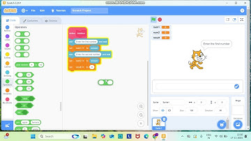 Scratch Program-Addition of two Numbers