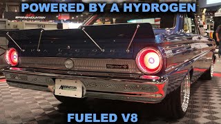 This 1964 Ford is powered by a 5.0 Coyote v8 Hydrogen combustion engine