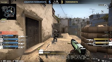 CSGO Ez 1v5 Clutch+ACE.