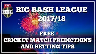 BIG BASH LEAGUE (BBL) 2017-18 Free Cricket Match Predictions and Betting Tips. screenshot 1