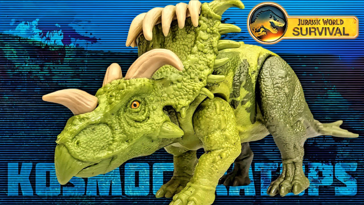 鳥豚　その他キャンセル Mattel Jurassic World Survival Strike Attack Kosmoceratops Review