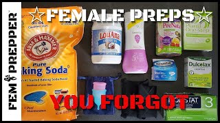 FEMALE PREPS YOU FORGOT | PREPPING PROVISIONS  FOR WOMEN by FEM PREPPER 4,018 views 3 years ago 12 minutes, 16 seconds