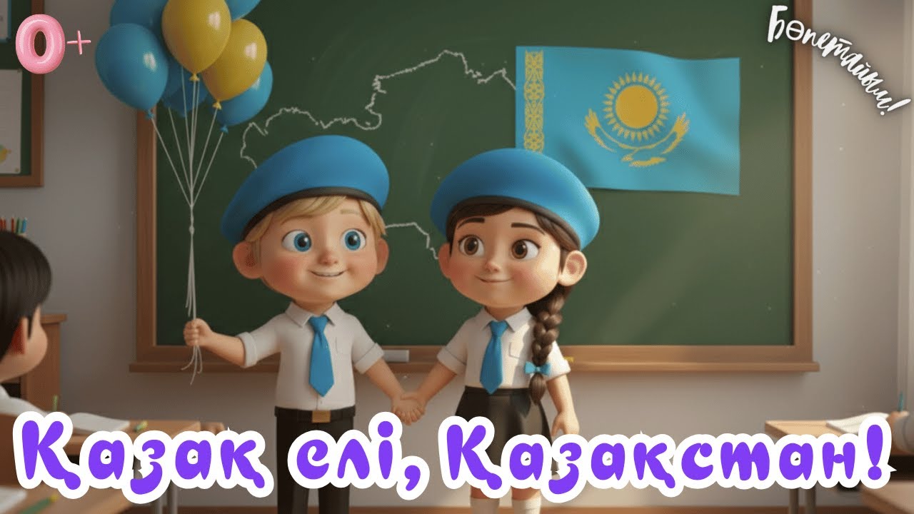 Қазақ елі, Қазақстан! | Қазақша Мультфильм | Балаларға арналған өлеңдер | Казакша Патриоттық ән