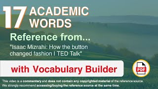 17 Academic Words Ref from "Isaac Mizrahi: How the button changed fashion | TED Talk"