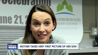 Hamburg mother captures son's birth during childbirth