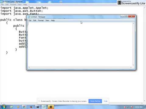 Button control in java applet
