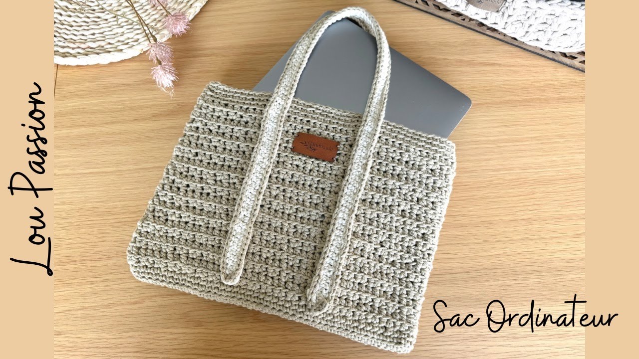 Comment faire un sac ou pochette d'ordinateur au crochet #loupassion #crochetdebutant #crocheting