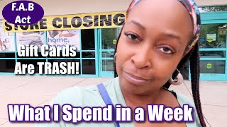 Weekly Spending Vlog: They Won't Take My Gift Card 🤬