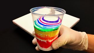 Rainbow Ring Pouring with the swirl technique | JFA