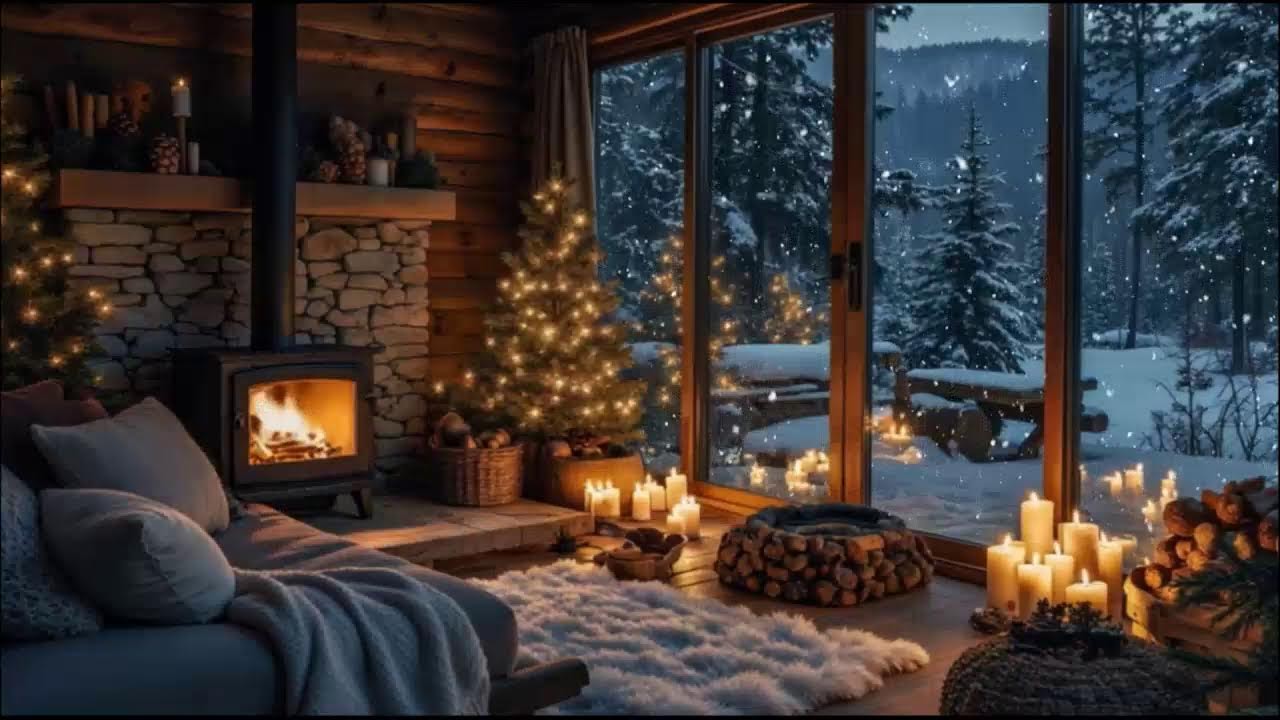 Cozy Fireplace & Relaxing Piano Music 🎹 Calm Background Music for Deep Sleep & Focus