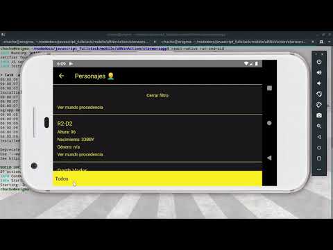 Demo React Native app Star Wars usando SWAPI.co