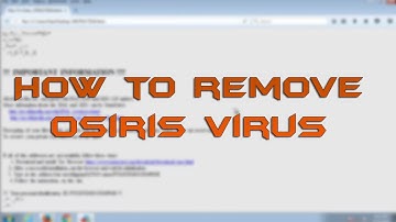 How to Remove Osiris virus Full Guide