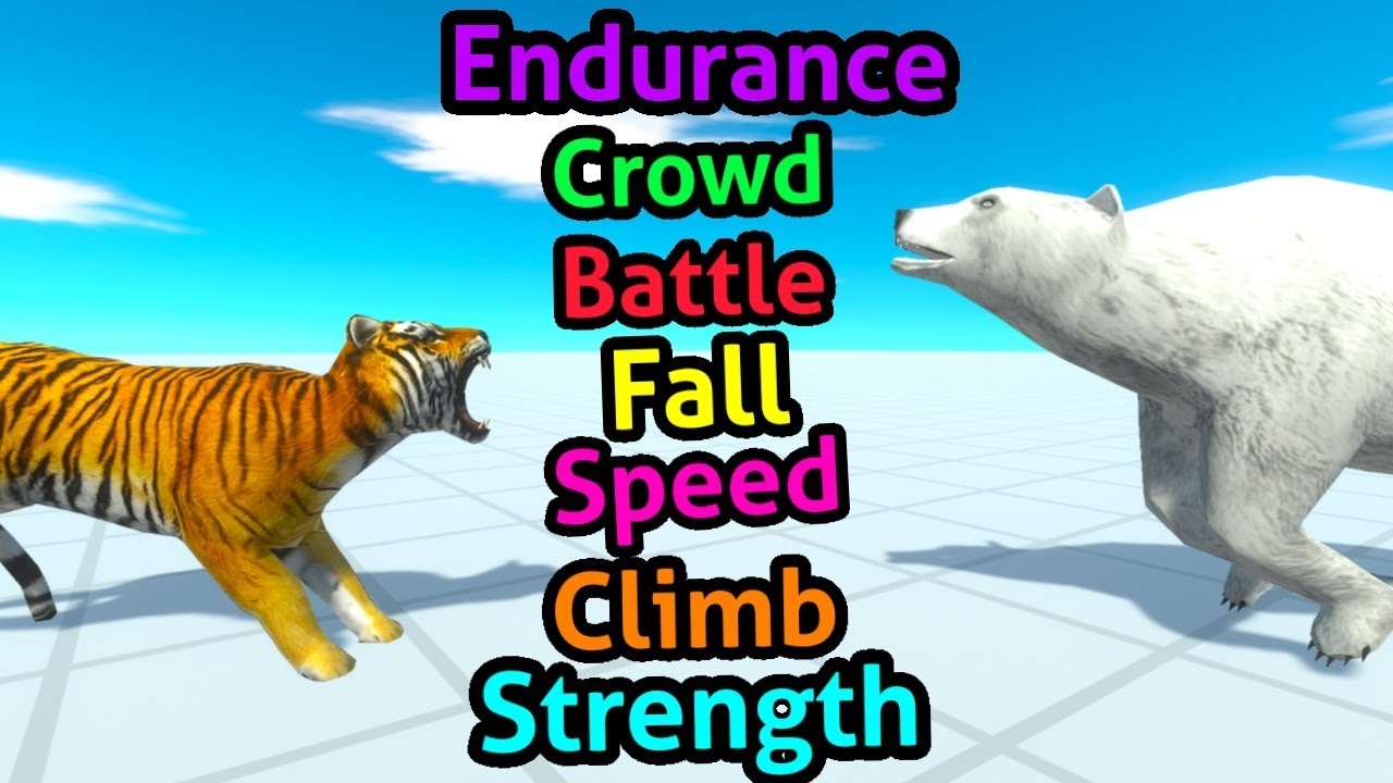 Battle ability Tiger vs Polar bear Animal Revolt Battle Simulator