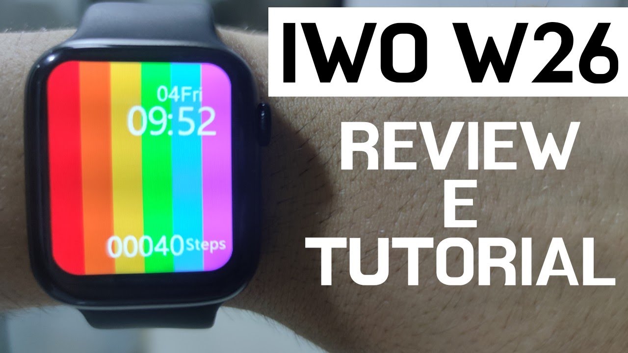 Tutorial completo IWO W26, 12 LITE - WATCH 6 - Configurações e funções do  smartwatch em Português 